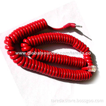 Telephone Coiled Cord with 2.5mm Plug